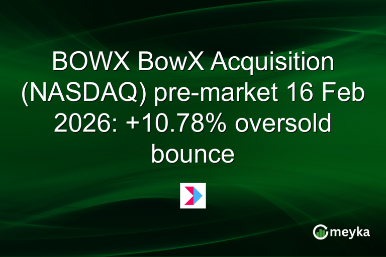 BOWX BowX Acquisition (NASDAQ) pre-market 16 Feb 2026: +10.78% oversold bounce