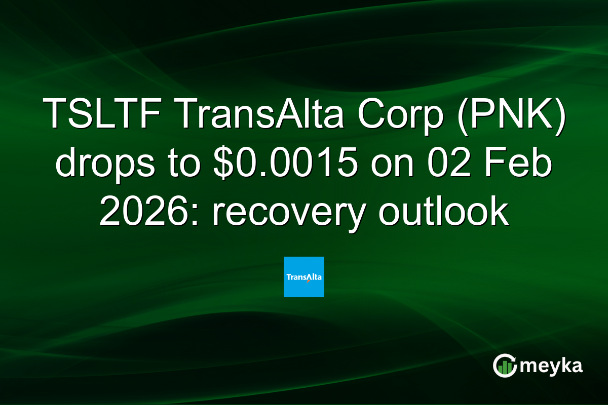 TSLTF TransAlta Corp (PNK) drops to $0.0015 on 02 Feb 2026: recovery outlook