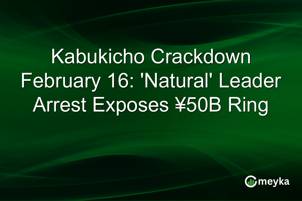 Kabukicho Crackdown February 16: 'Natural' Leader Arrest Exposes ¥50B Ring