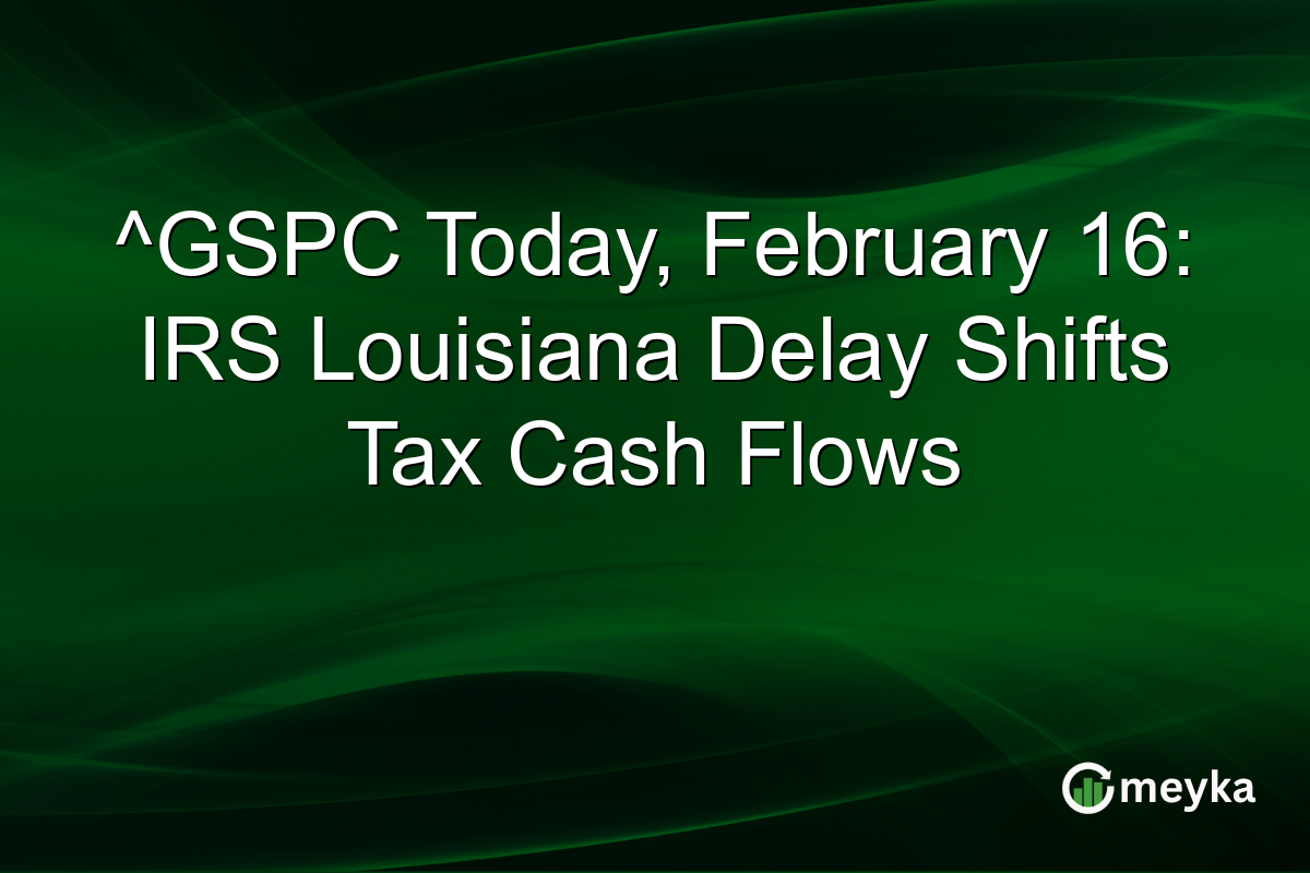 ^GSPC Today, February 16: IRS Louisiana Delay Shifts Tax Cash Flows