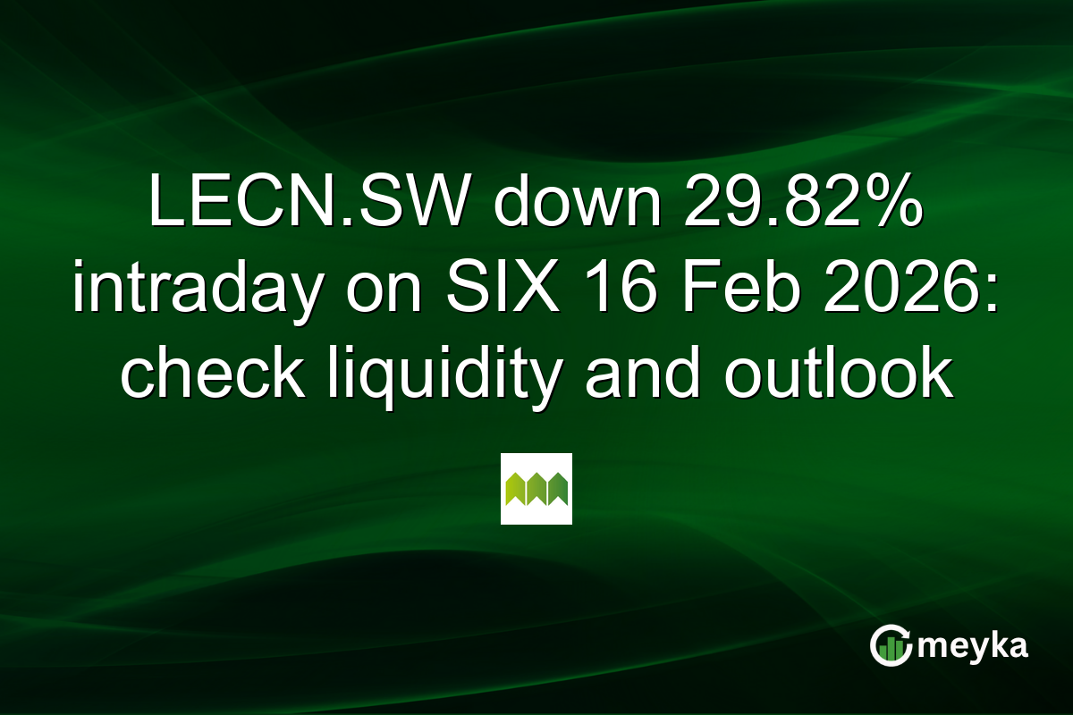 LECN.SW down 29.82% intraday on SIX 16 Feb 2026: check liquidity and outlook