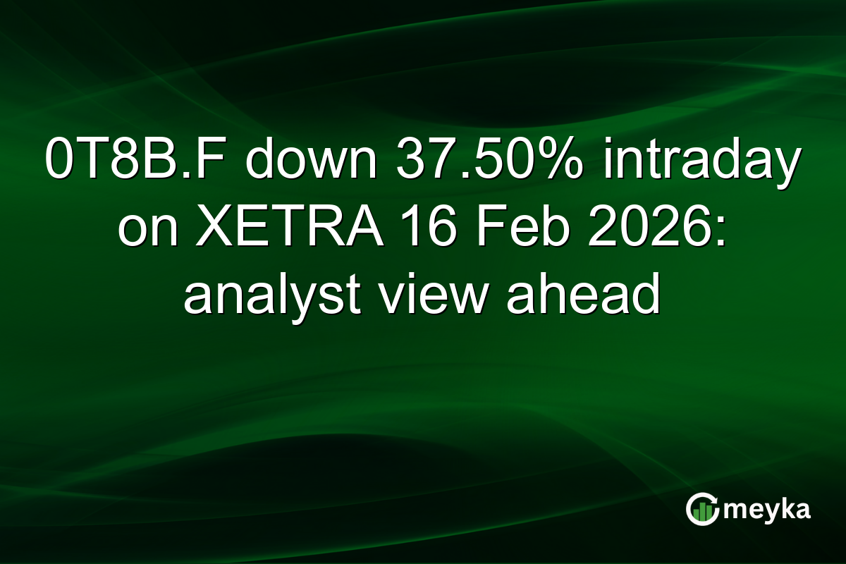 0T8B.F down 37.50% intraday on XETRA 16 Feb 2026: analyst view ahead
