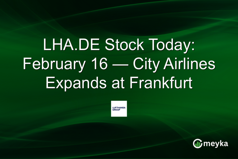 LHA.DE Stock Today: February 16 — City Airlines Expands at Frankfurt