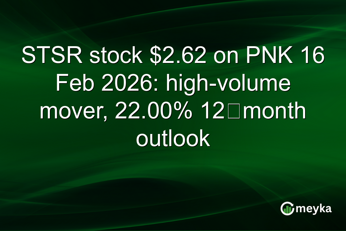 STSR stock $2.62 on PNK 16 Feb 2026: high-volume mover, 22.00% 12‑month outlook