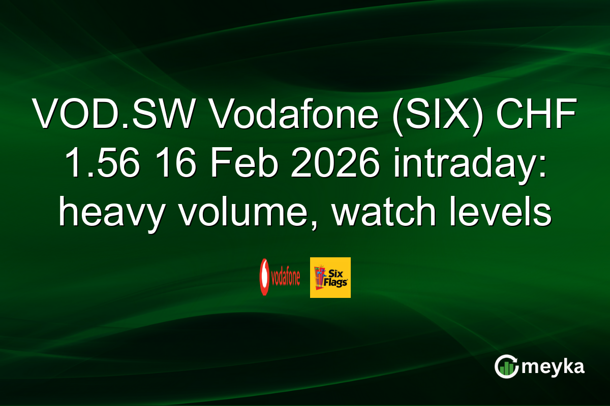 VOD.SW Vodafone (SIX) CHF 1.56 16 Feb 2026 intraday: heavy volume, watch levels