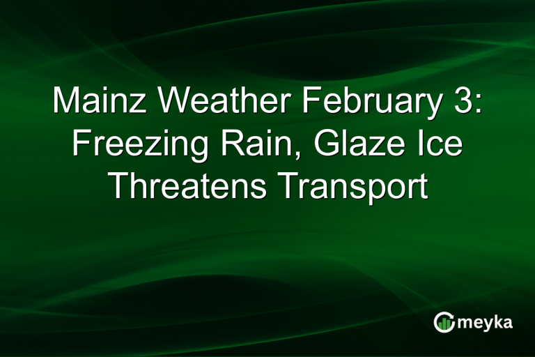 Mainz Weather February 3: Freezing Rain, Glaze Ice Threatens Transport