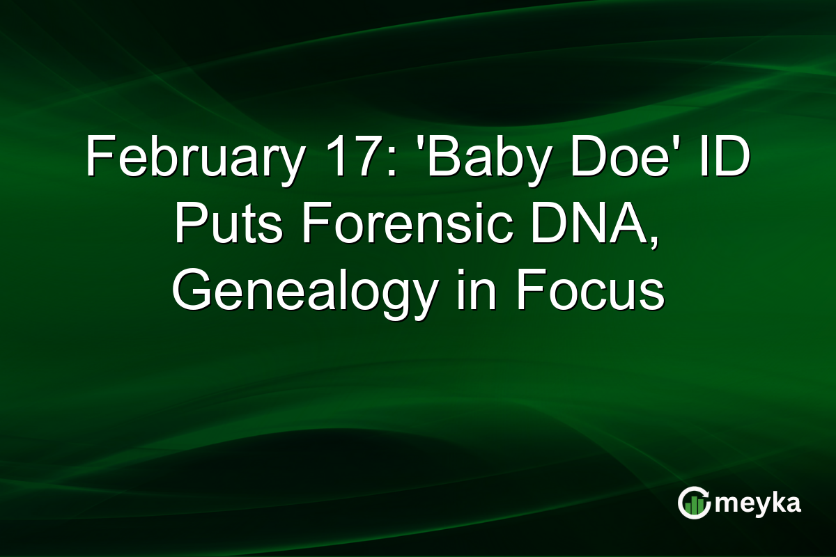 February 17: 'Baby Doe' ID Puts Forensic DNA, Genealogy in Focus