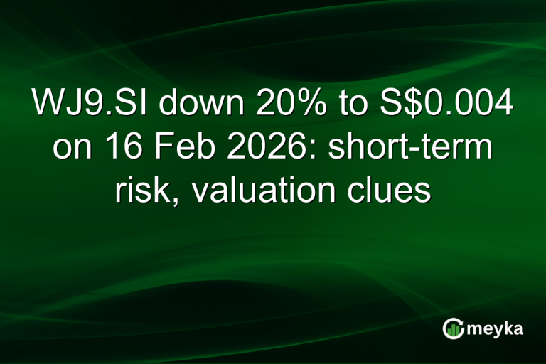 WJ9.SI down 20% to S$0.004 on 16 Feb 2026: short-term risk, valuation clues