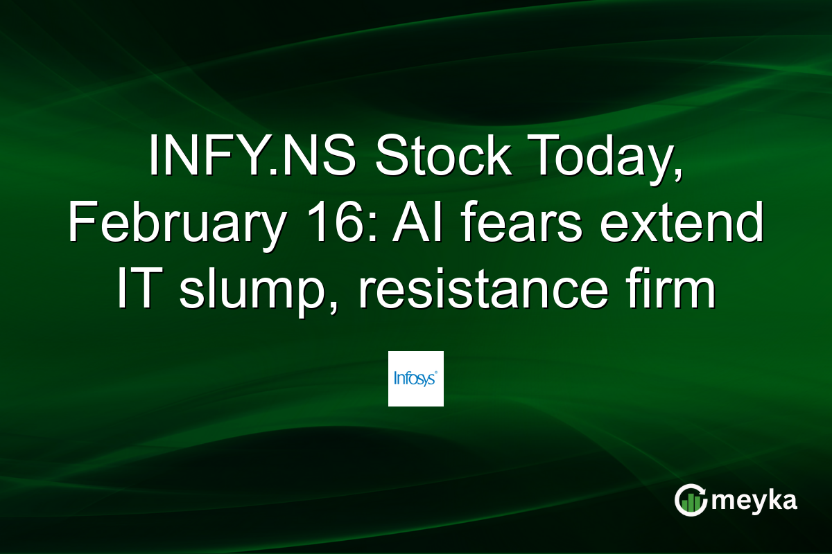INFY.NS Stock Today, February 16: AI fears extend IT slump, resistance firm