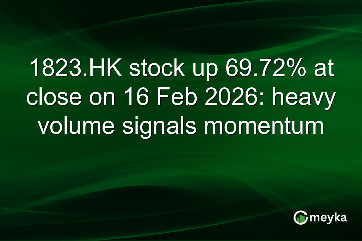 1823.HK stock up 69.72% at close on 16 Feb 2026: heavy volume signals momentum