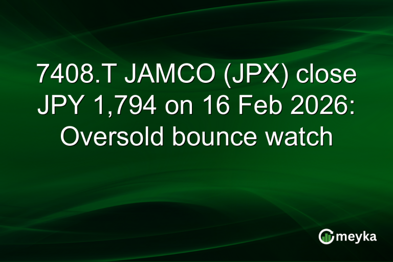 7408.T JAMCO (JPX) close JPY 1,794 on 16 Feb 2026: Oversold bounce watch