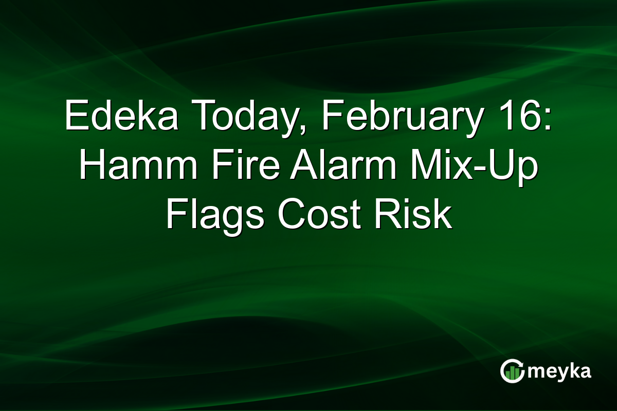 Edeka Today, February 16: Hamm Fire Alarm Mix-Up Flags Cost Risk