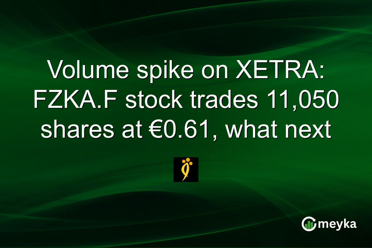 Volume spike on XETRA: FZKA.F stock trades 11,050 shares at €0.61, what next