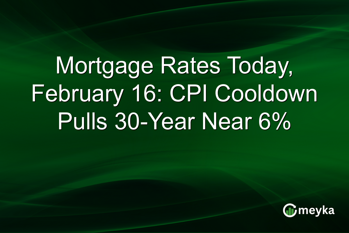 Mortgage Rates Today, February 16: CPI Cooldown Pulls 30-Year Near 6%