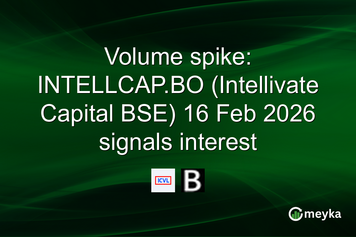 Volume spike: INTELLCAP.BO (Intellivate Capital BSE) 16 Feb 2026 signals interest