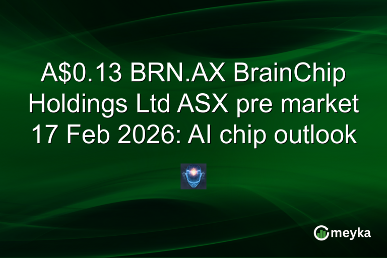 A$0.13 BRN.AX BrainChip Holdings Ltd ASX pre market 17 Feb 2026: AI chip outlook