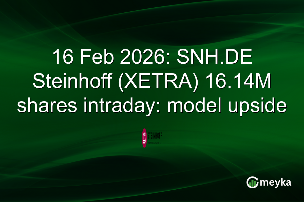 16 Feb 2026: SNH.DE Steinhoff (XETRA) 16.14M shares intraday: model upside