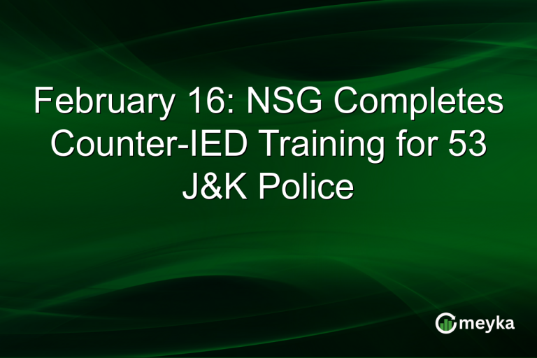 February 16: NSG Completes Counter-IED Training for 53 J&K Police