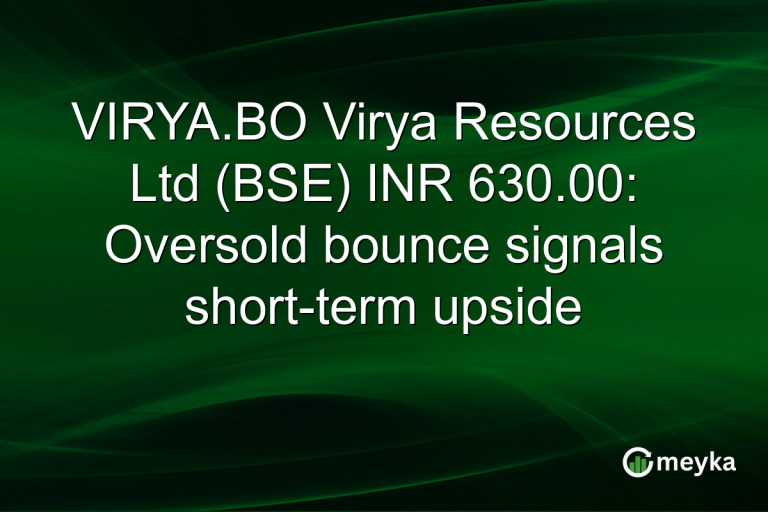 VIRYA.BO Virya Resources Ltd (BSE) INR 630.00: Oversold bounce signals short-term upside