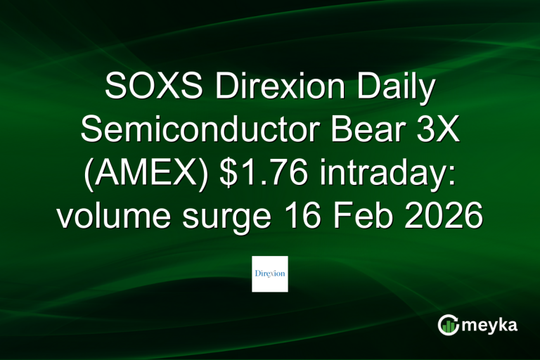SOXS Direxion Daily Semiconductor Bear 3X (AMEX) $1.76 intraday: volume surge 16 Feb 2026