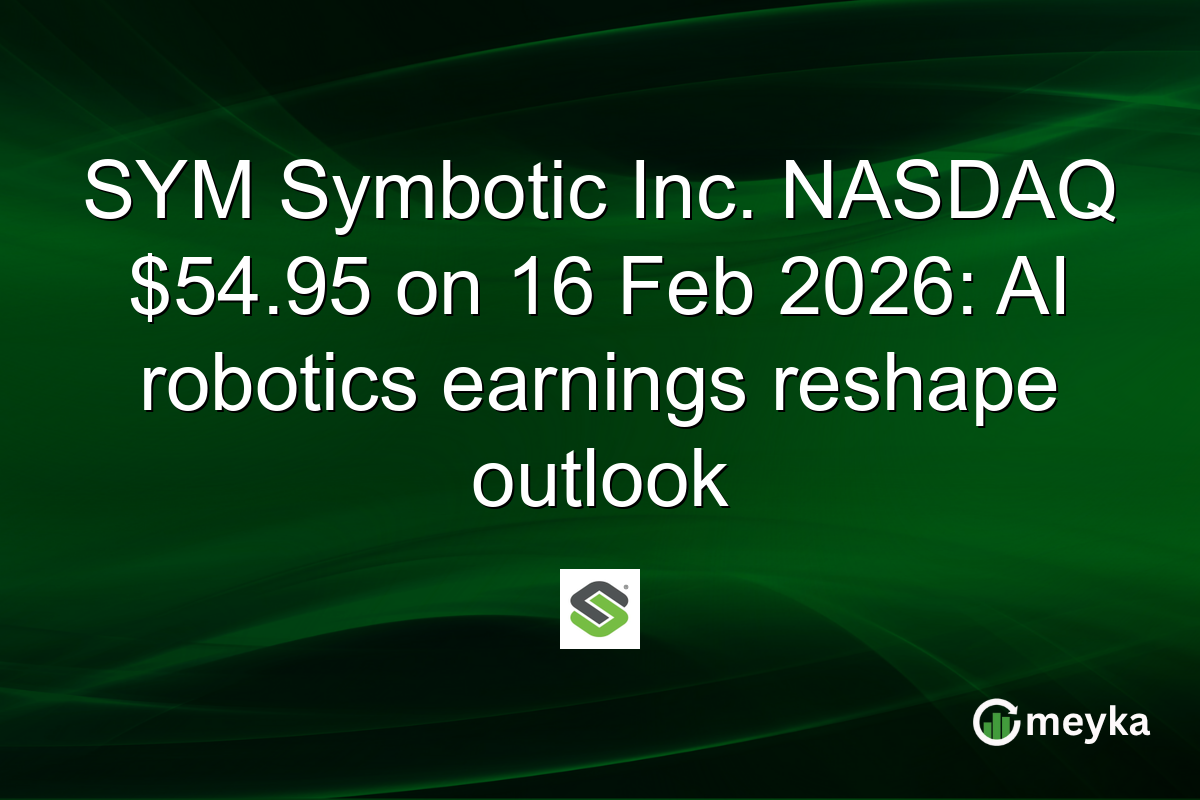 SYM Symbotic Inc. NASDAQ $54.95 on 16 Feb 2026: AI robotics earnings reshape outlook