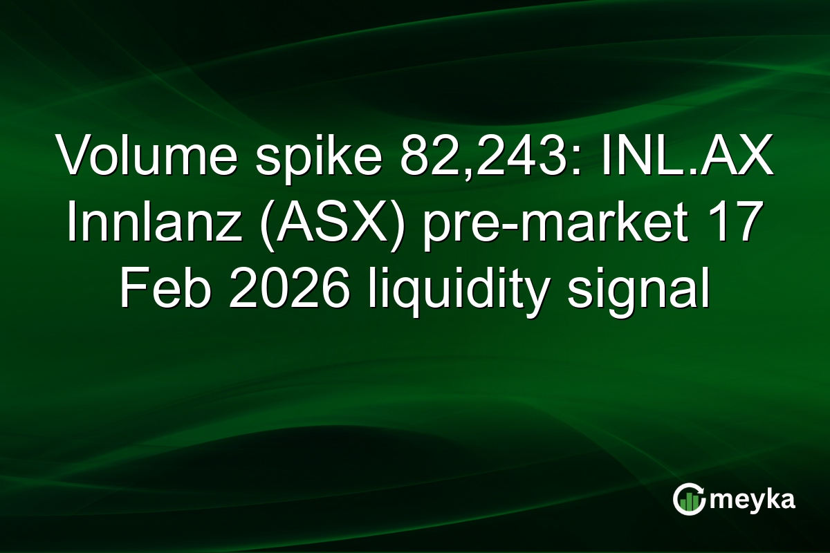Volume spike 82,243: INL.AX Innlanz (ASX) pre-market 17 Feb 2026 liquidity signal