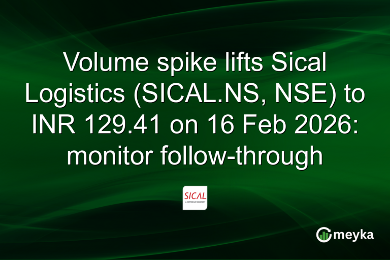 Volume spike lifts Sical Logistics (SICAL.NS, NSE) to INR 129.41 on 16 Feb 2026: monitor follow-through