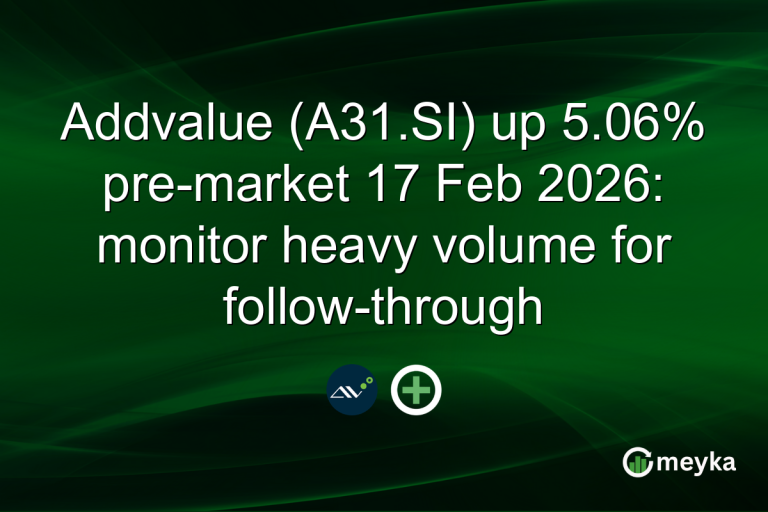 Addvalue (A31.SI) up 5.06% pre-market 17 Feb 2026: monitor heavy volume for follow-through