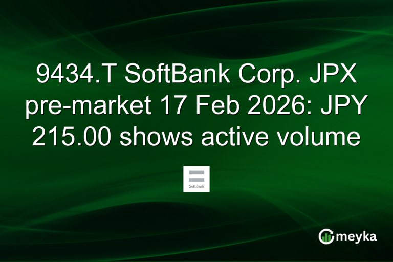 9434.T SoftBank Corp. JPX pre-market 17 Feb 2026: JPY 215.00 shows active volume