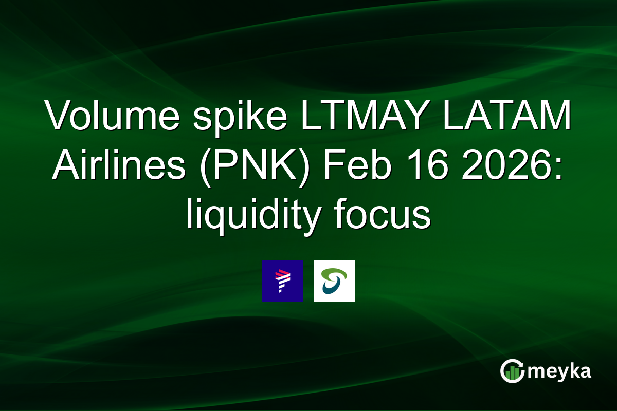 Volume spike LTMAY LATAM Airlines (PNK) Feb 16 2026: liquidity focus