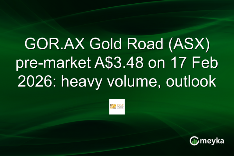 GOR.AX Gold Road (ASX) pre-market A$3.48 on 17 Feb 2026: heavy volume, outlook