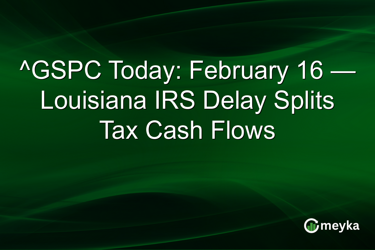 ^GSPC Today: February 16 — Louisiana IRS Delay Splits Tax Cash Flows