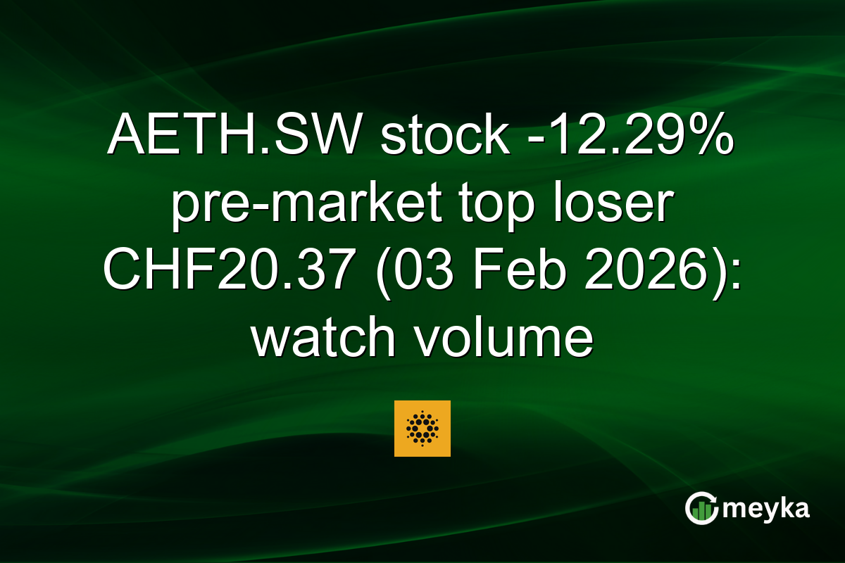 AETH.SW stock -12.29% pre-market top loser CHF20.37 (03 Feb 2026): watch volume