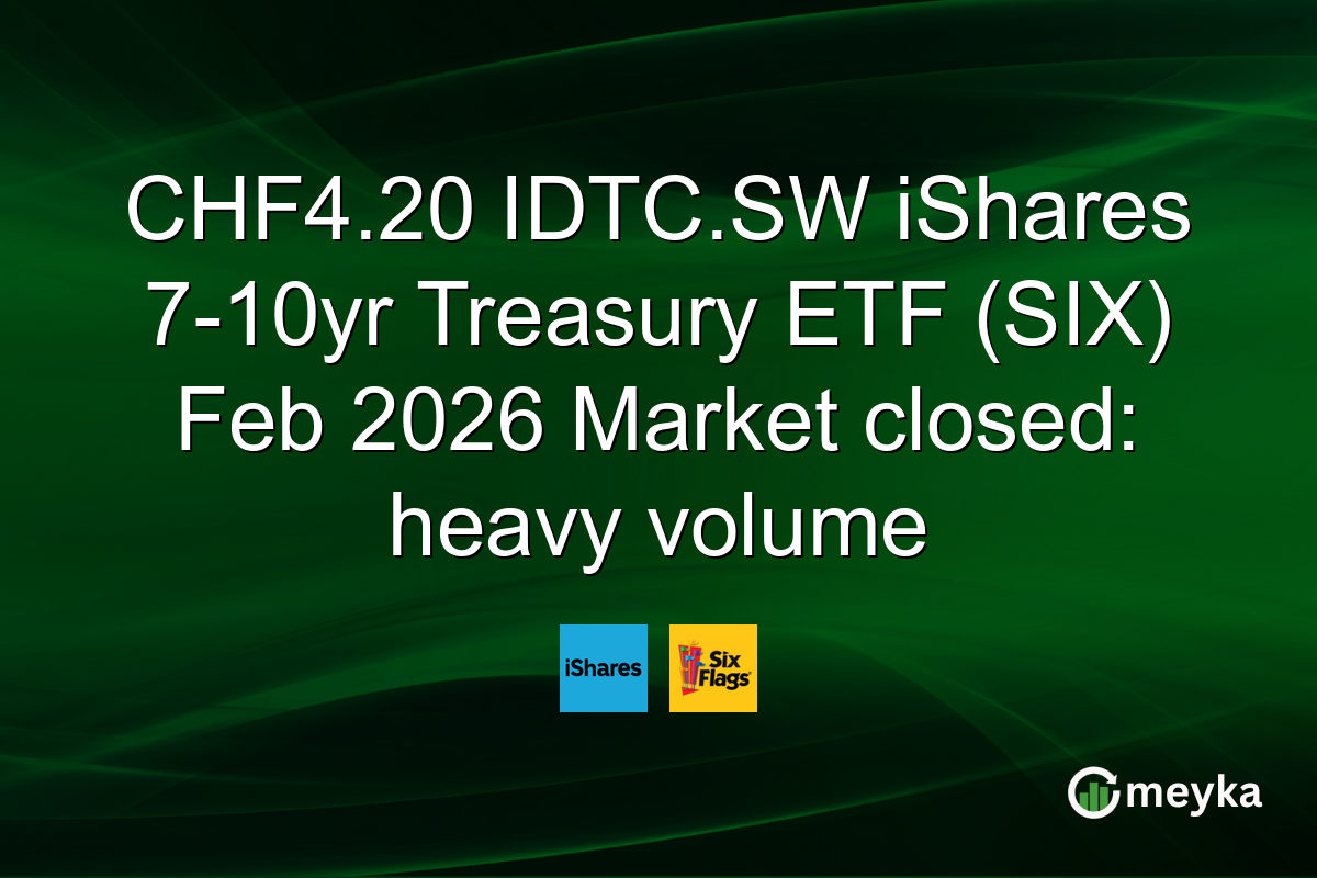 CHF4.20 IDTC.SW iShares 7-10yr Treasury ETF (SIX) Feb 2026 Market closed: heavy volume