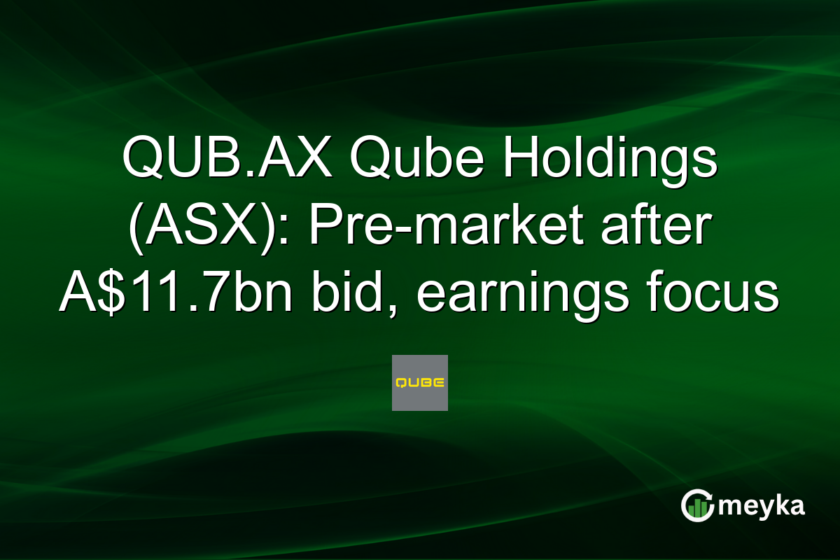 QUB.AX Qube Holdings (ASX): Pre-market after A$11.7bn bid, earnings focus