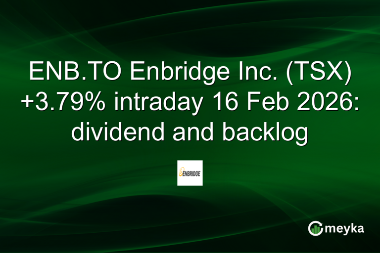 ENB.TO Enbridge Inc. (TSX) +3.79% intraday 16 Feb 2026: dividend and backlog