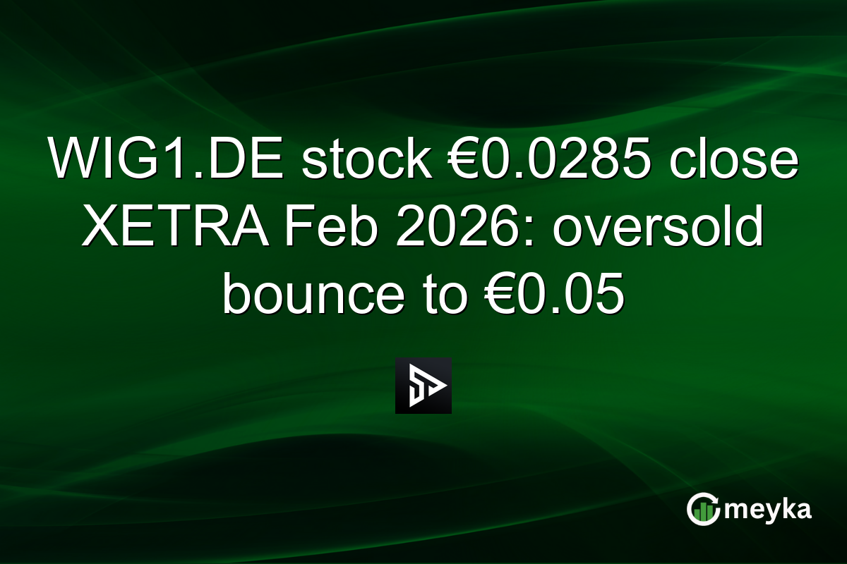 WIG1.DE stock €0.0285 close XETRA Feb 2026: oversold bounce to €0.05