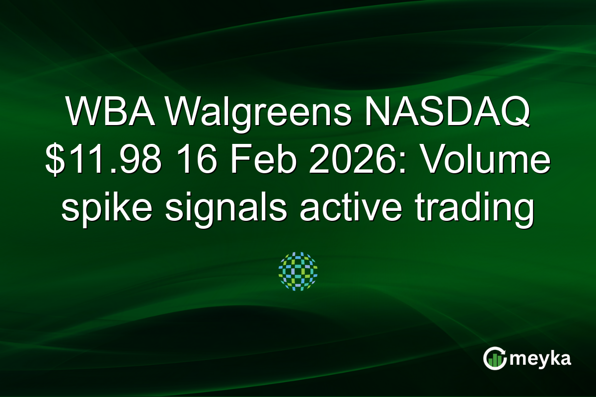 WBA Walgreens NASDAQ $11.98 16 Feb 2026: Volume spike signals active trading