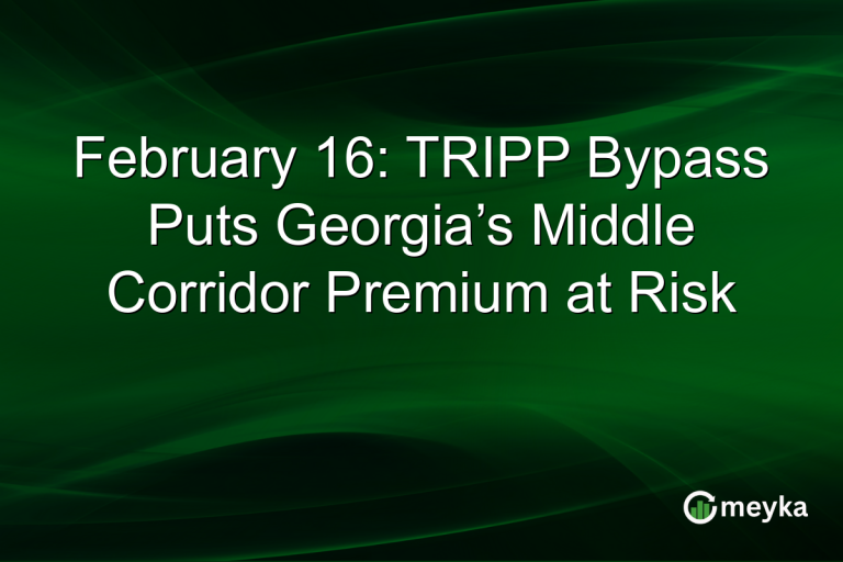 February 16: TRIPP Bypass Puts Georgia’s Middle Corridor Premium at Risk