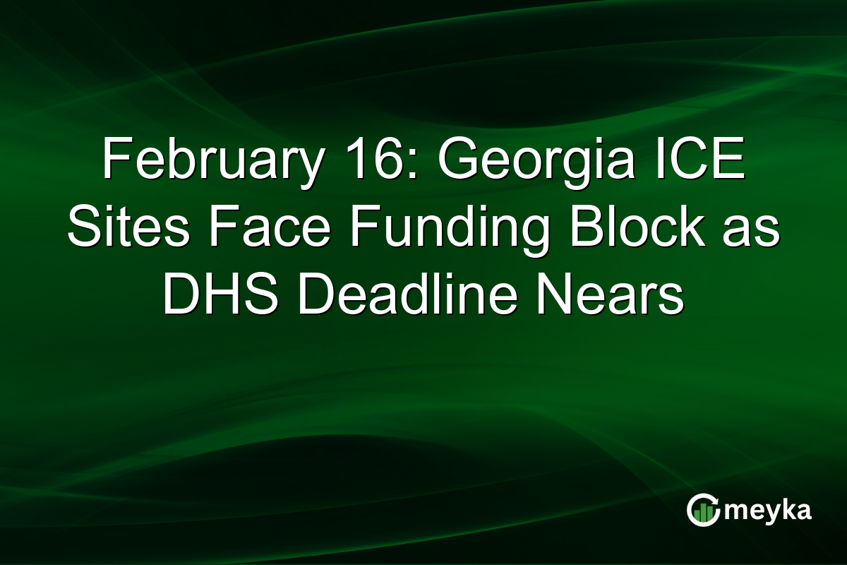 February 16: Georgia ICE Sites Face Funding Block as DHS Deadline Nears