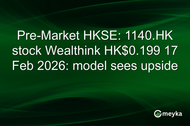 Pre-Market HKSE: 1140.HK stock Wealthink HK$0.199 17 Feb 2026: model sees upside
