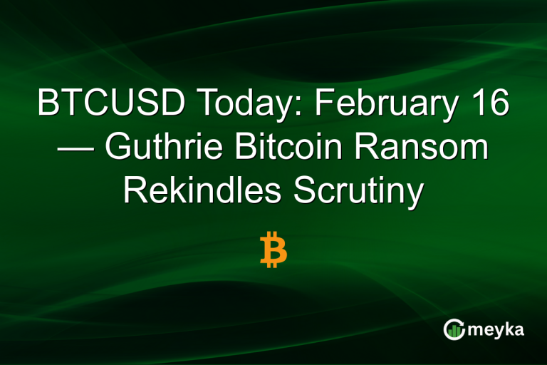 BTCUSD Today: February 16 — Guthrie Bitcoin Ransom Rekindles Scrutiny