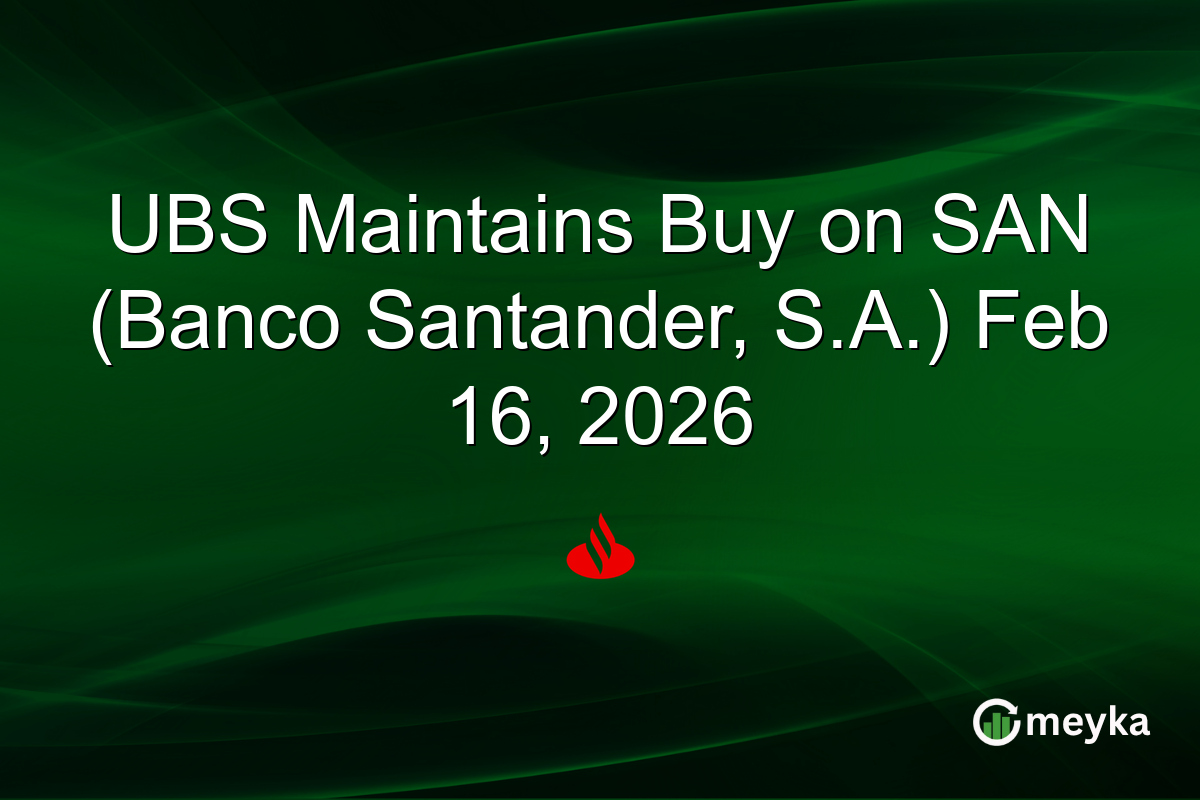 UBS Maintains Buy on SAN (Banco Santander, S.A.) Feb 16, 2026