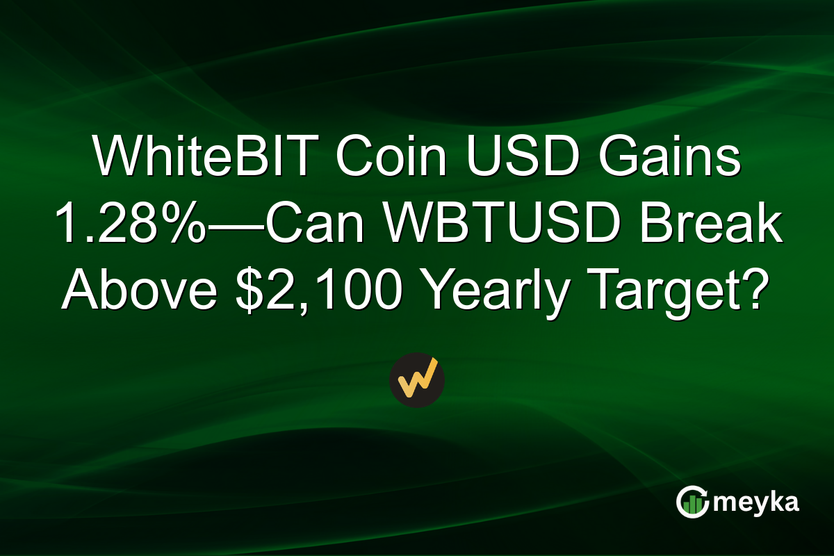WhiteBIT Coin USD Gains 1.28%—Can WBTUSD Break Above $2,100 Yearly Target?