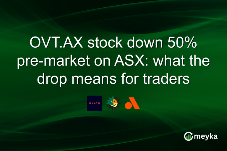OVT.AX stock down 50% pre-market on ASX: what the drop means for traders