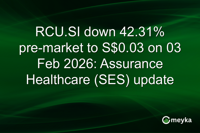 RCU.SI down 42.31% pre-market to S$0.03 on 03 Feb 2026: Assurance Healthcare (SES) update