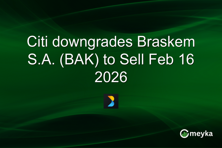 Citi downgrades Braskem S.A. (BAK) to Sell Feb 16 2026