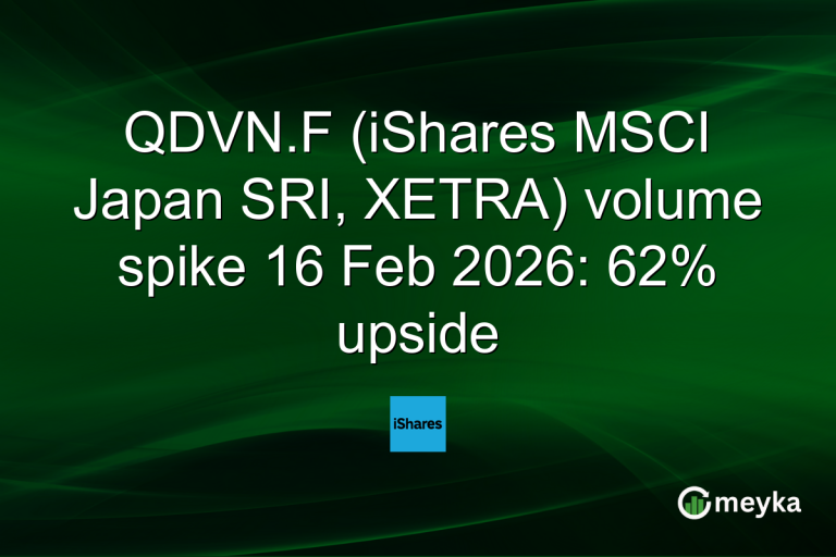 QDVN.F (iShares MSCI Japan SRI, XETRA) volume spike 16 Feb 2026: 62% upside