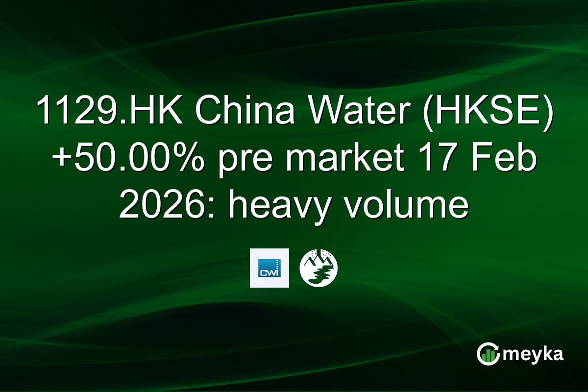 1129.HK China Water (HKSE) +50.00% pre market 17 Feb 2026: heavy volume