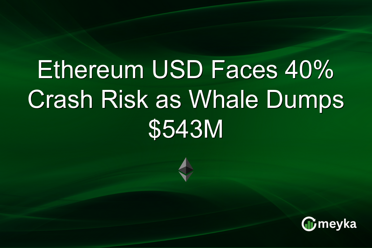 Ethereum USD Faces 40% Crash Risk as Whale Dumps $543M